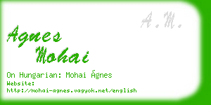 agnes mohai business card