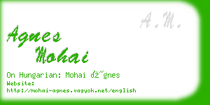 agnes mohai business card